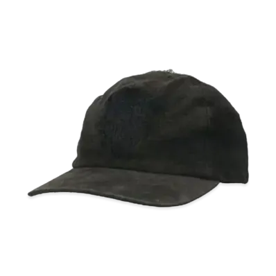 Chrome Hearts Slouchy 5 Panel Suede Leather Cap "Black/Silver"