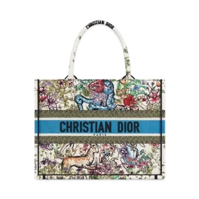 Dior Dior Book Tote Medium Bag D-Constellation Embroidery "Latte"