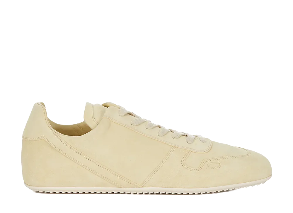 Rick Owens SS26 Temple Minimal Sneaks Suede Leather "Butter/Milk"