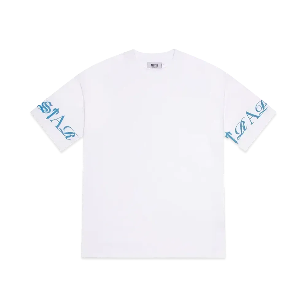 TRAPSTAR Script Tee "White/Blue"
