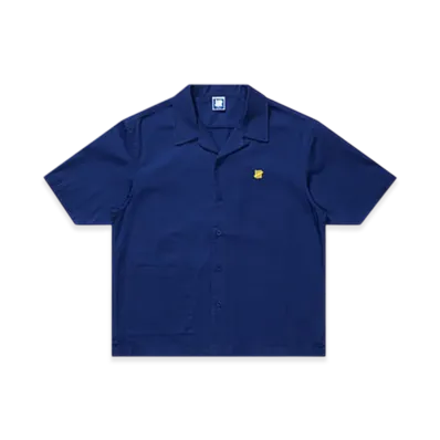 UNDEFEATED Twill S/S Button Down "Blue"