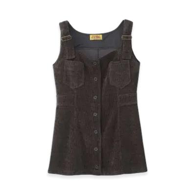 HYSTERIC GLAMOUR Corduroy Jumper Skirt "Charcoal Gray"