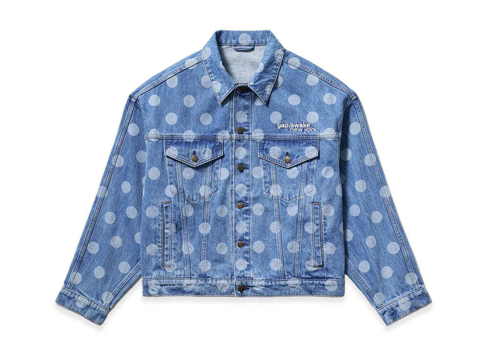Gap x Awake NY Oversized Polka Dot Icon Denim Jacket "Medium Wash"
