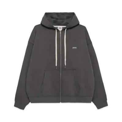 Paragraph Logo Badge Zip Hoodie "Charcoal"