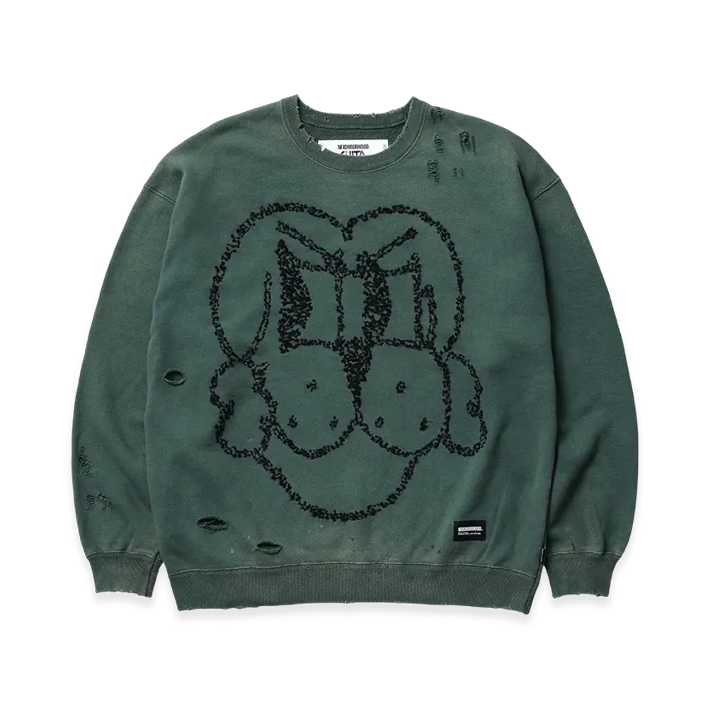 NEIGHBORHOOD x CHITO Savage Sweat Shirt LS "Olive Drab"