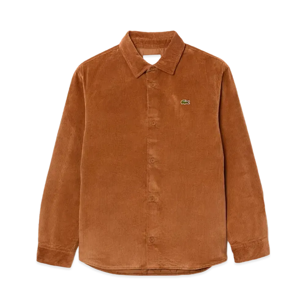 LACOSTE Insulated Corduroy Shirt Jacket "Brown"