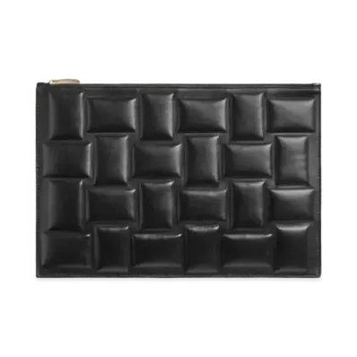 Bottega Veneta Calfskin Pouch Clutch "Black"