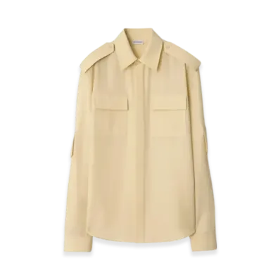 Burberry Silk Wool Blend Shirt "Nutmeg"