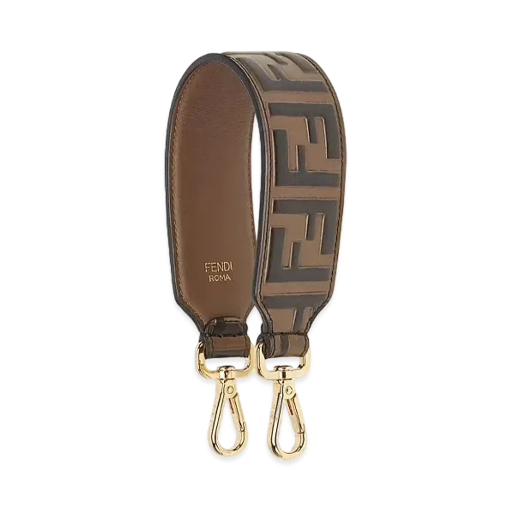 FENDI Strap You Mini Leather Shoulder Strap "Brown/Black"