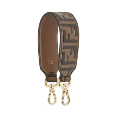 FENDI Strap You Mini Leather Shoulder Strap "Brown/Black"