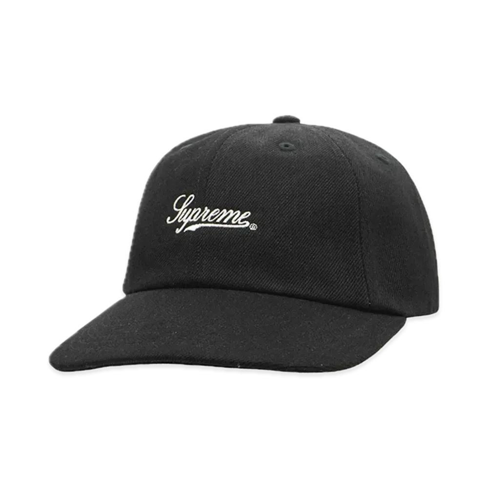 Supreme Script Logo 6-Panel "Black"