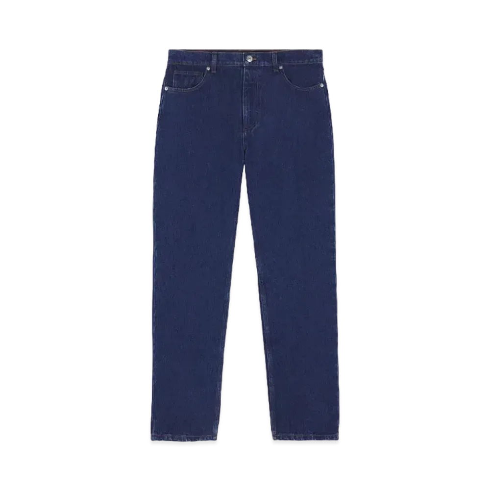 Maison Kitsune Straight Denim "Stone Washed Indigo"