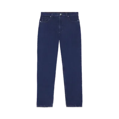 Maison Kitsune Straight Denim "Stone Washed Indigo"