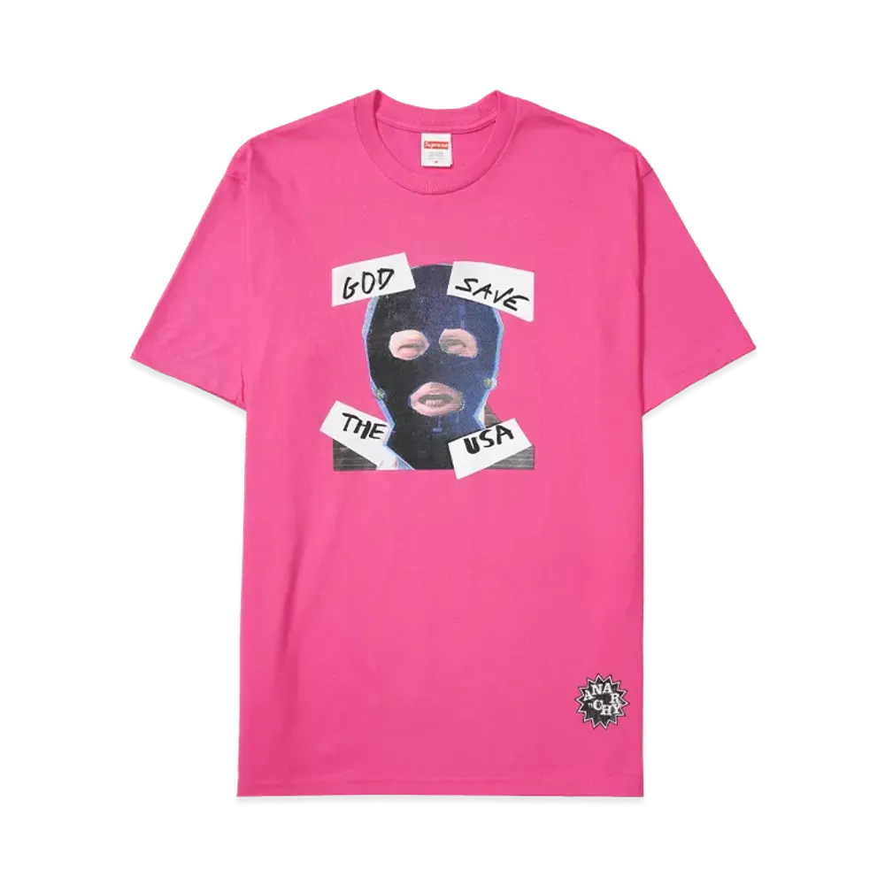 Supreme God Save Us Tee "Fuchsia"