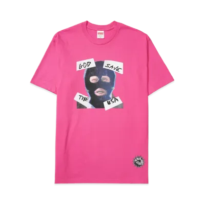 Supreme God Save Us Tee "Fuchsia"