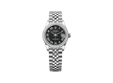 ROLEX Datejust 31 Oystersteel & White Gold Diamonds "Black"