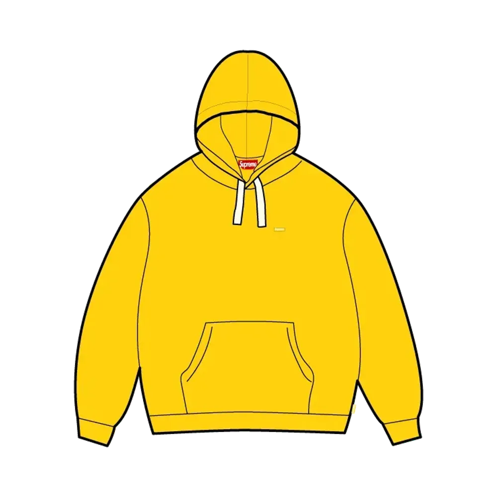 Supreme Small Box Drawcord Hooded Sweatshirt (26SS) "Yellow"