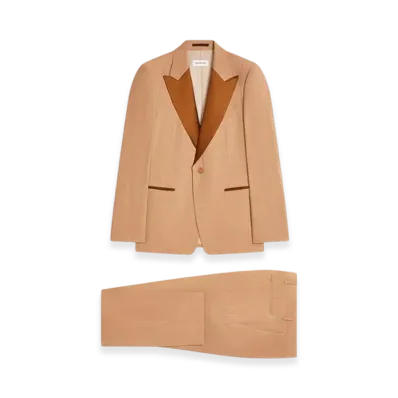 DRIES VAN NOTEN Fitted Tuxedo "Camel"