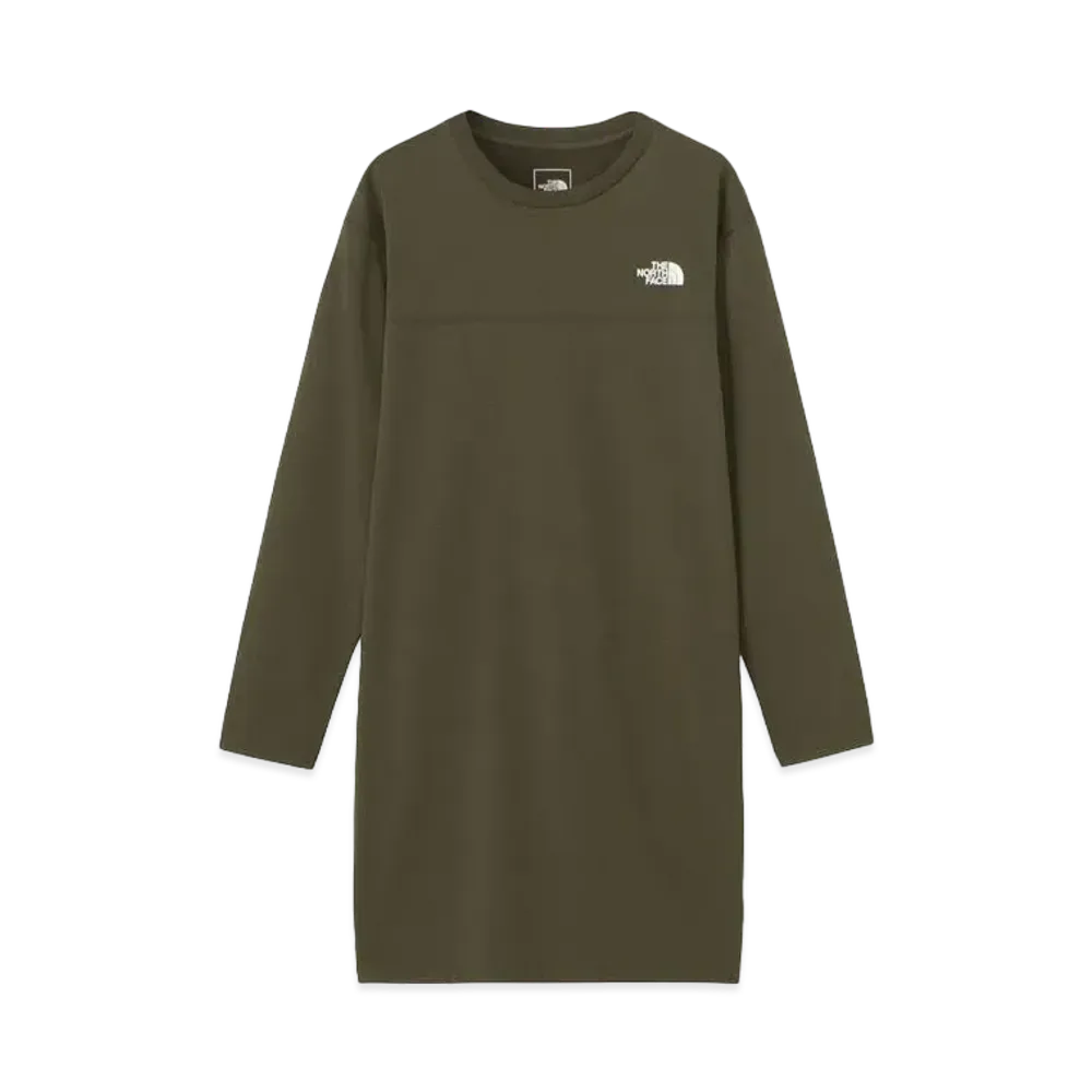 The North Face Long Sleeve Blocked One Piece Crew "New Taupe"