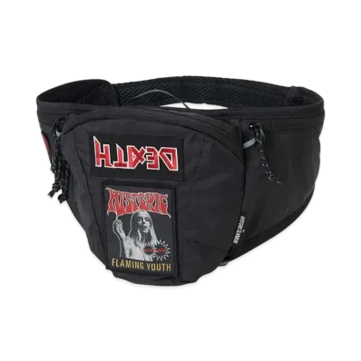 HYSTERIC GLAMOUR Patch Custom Waist Bag "Black"