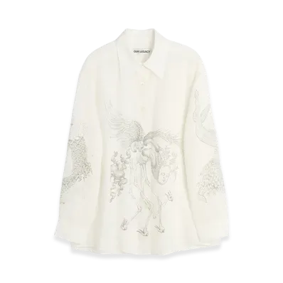 OUR LEGACY Women's Favourite Shirt "Pointillism Allegory Print"
