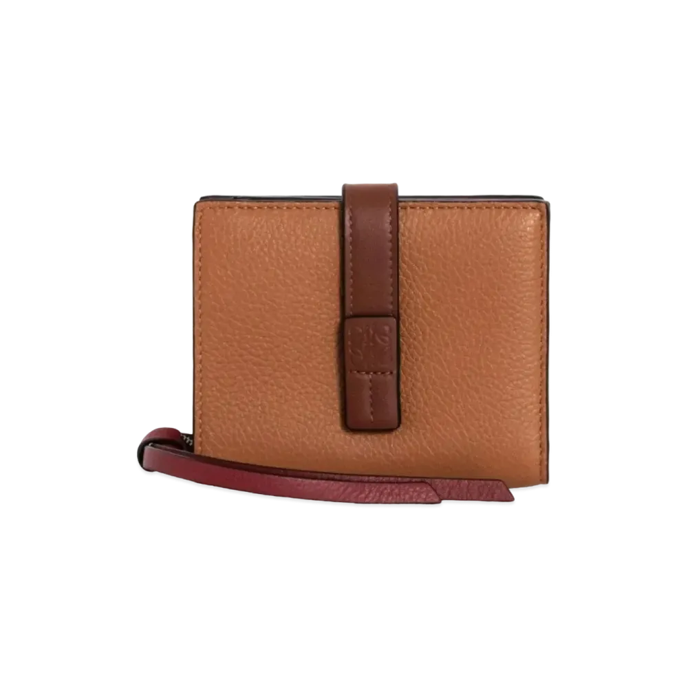LOEWE Compact Zip Wallet Soft Grain Calf "Light Caramel/Pecan"