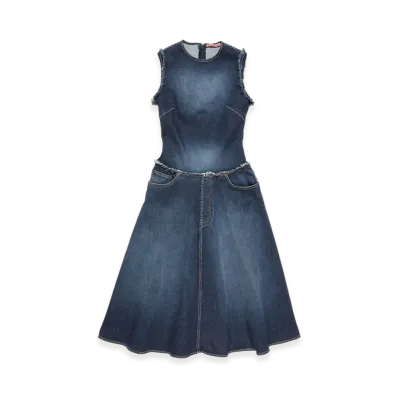 Acne Studios Layered Denim Midi Dress "Dark Blue"