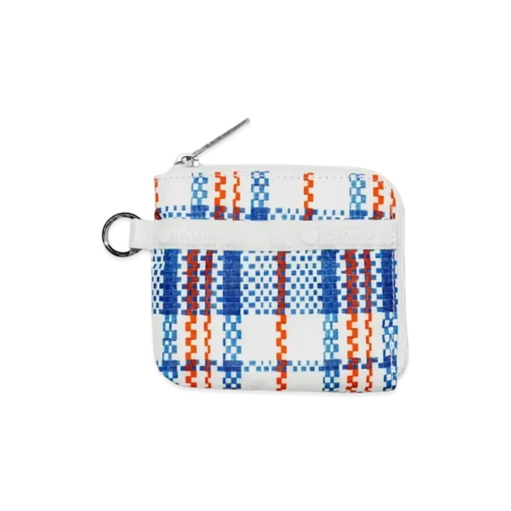 BEAMS x Lesportsac x Alwayth x Designed Slim Wallet "BlueWhiteCheck"
