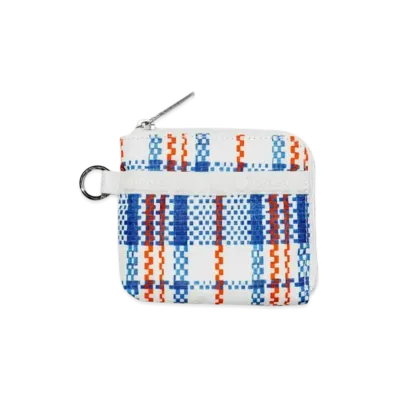 BEAMS x Lesportsac x Alwayth x Designed Slim Wallet "BlueWhiteCheck"