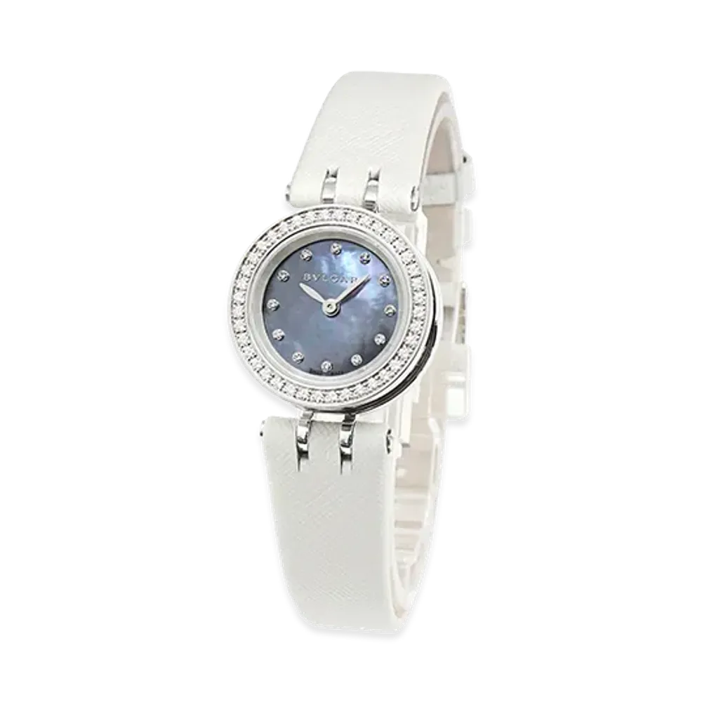 BVLGARI Women's B.zero1 Bezel Diamond 23mm "Blue Shell/Silver"