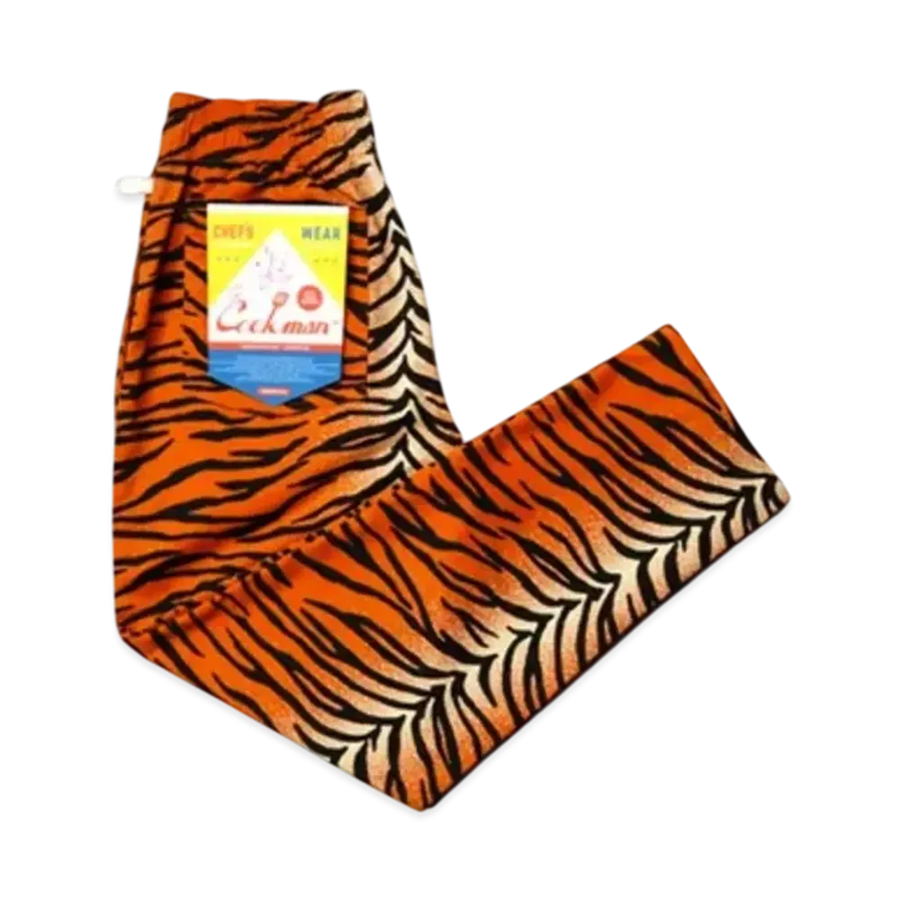 COOKMAN Chef Pants animal "Tiger/Orange"