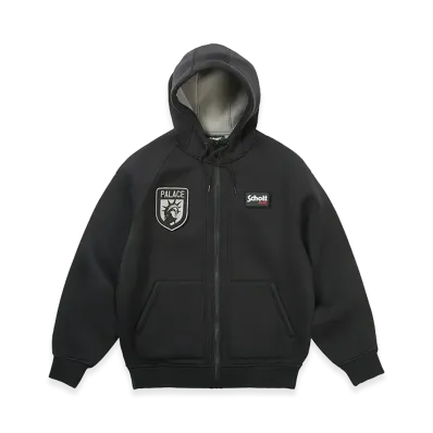 PALACE x Schott Bonded Fleece Hood "Black"