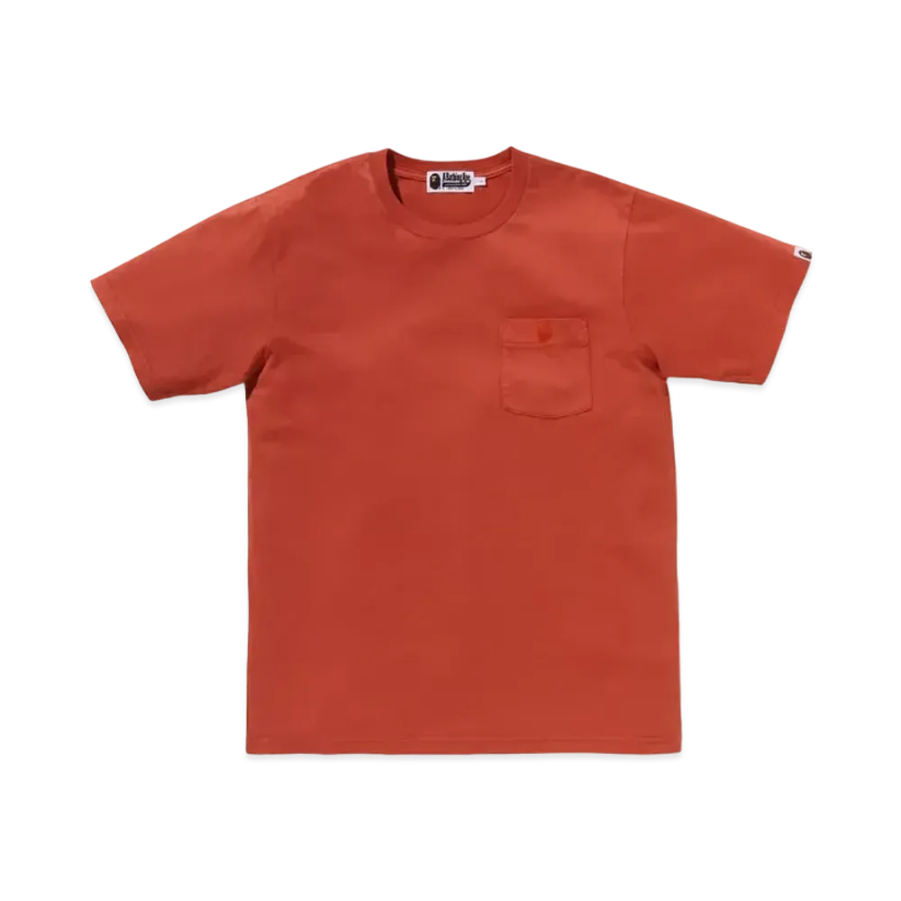 A BATHING APE Gaement Dye One Point Pocket Tee "Orange"