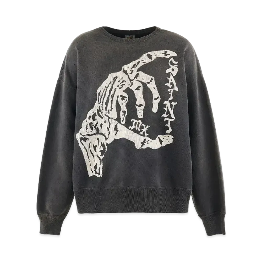 SAINT Mxxxxxx Crew Swt_Bone Saint "Black"