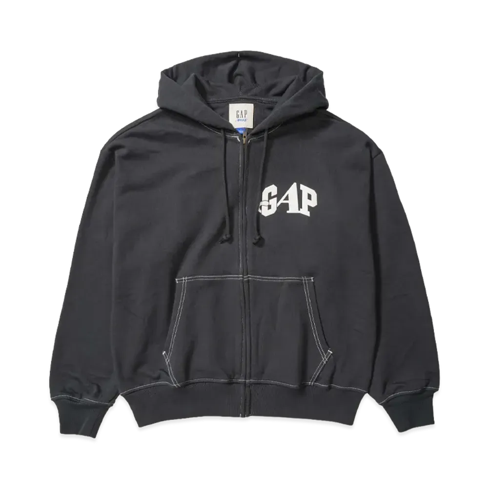 Gap x Awake NY Heavyweight Oversized Logo Zip Up Hoodie "Moonless Night"