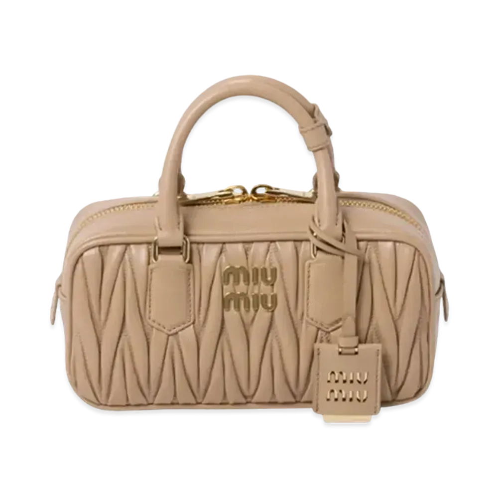 MIUMIU Arcadie Matelasse Nappa Leather Bag "Sand Beige"