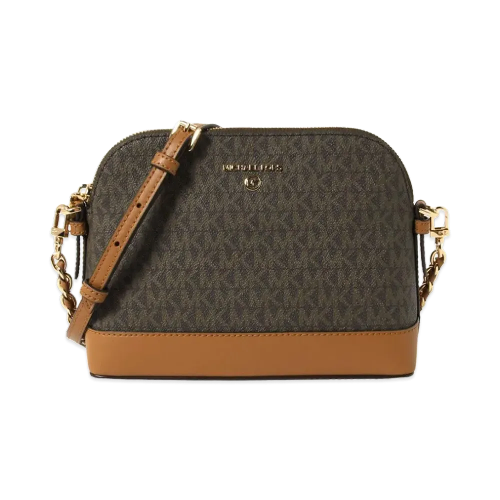 MICHAEL KORS Women's Jet Set Charm LG Dome Xbody "Brown"