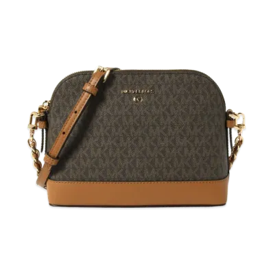 MICHAEL KORS Women's Jet Set Charm LG Dome Xbody "Brown"