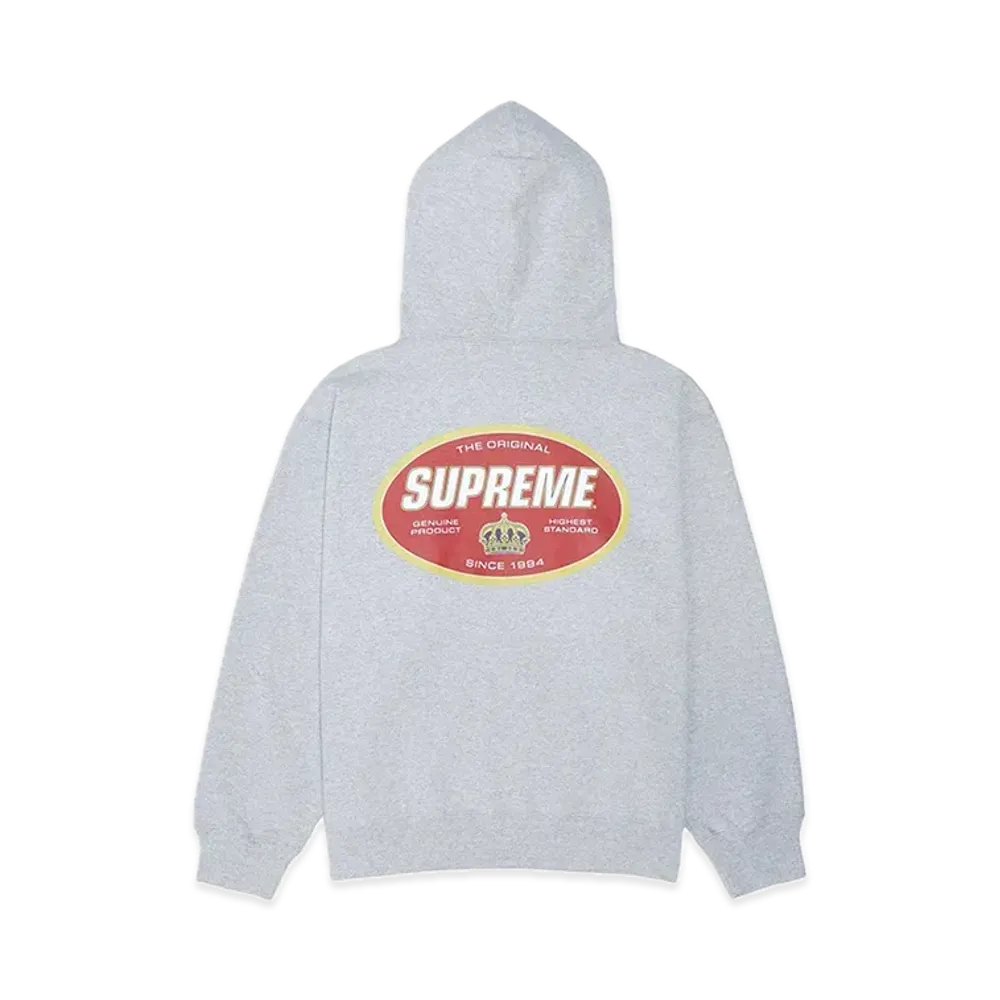 Supreme Crown Hooded Sweatshirt "Heather Grey"