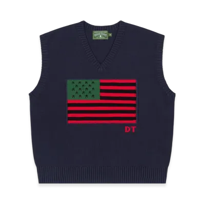 DENIM TEARS African-Americana Vest "Navy"