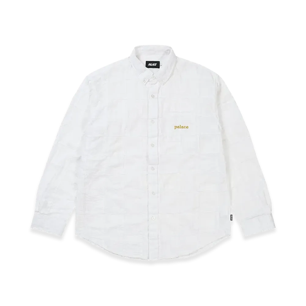PALACE Seer Patch Oxford Shirt "White"