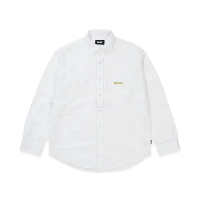 PALACE Seer Patch Oxford Shirt "White"