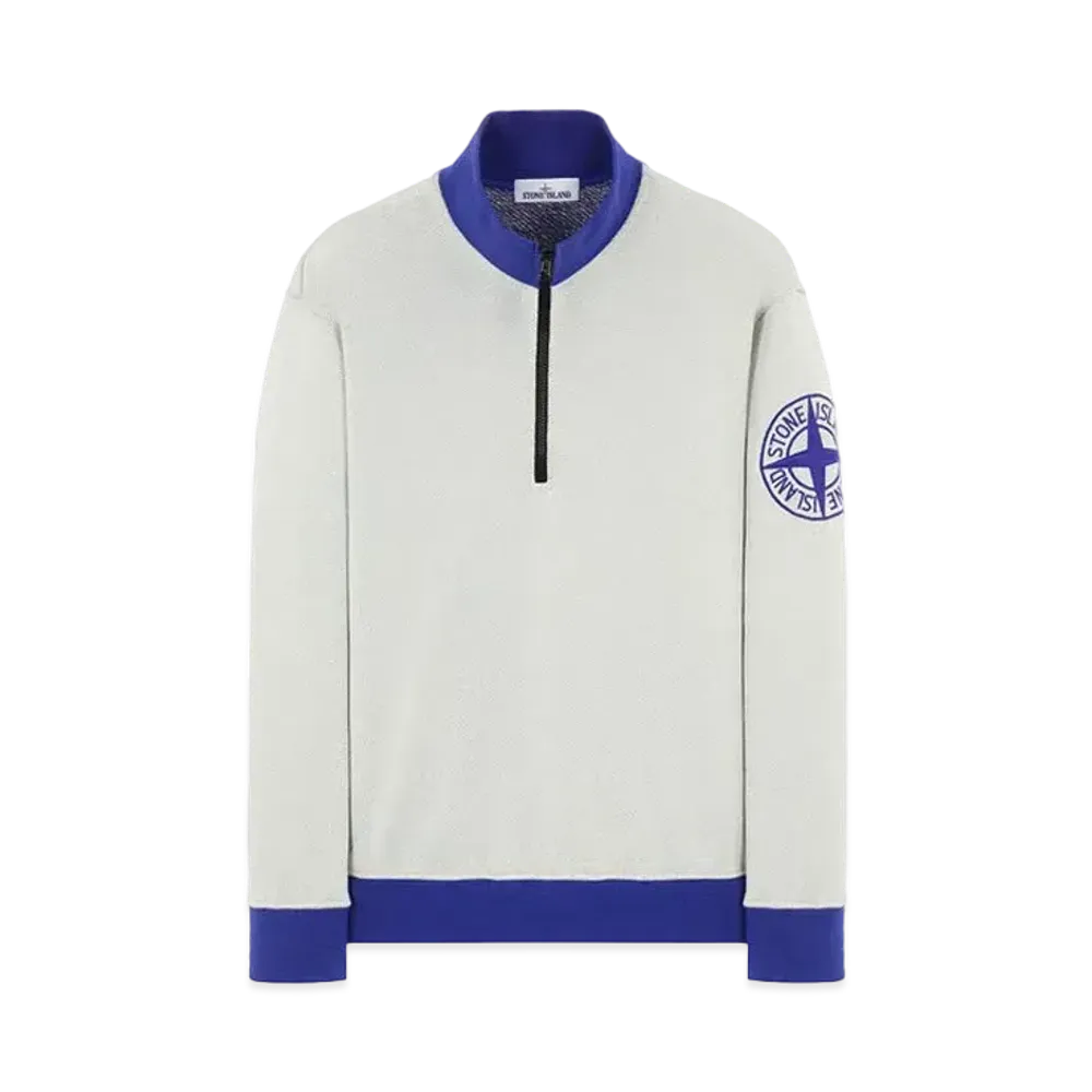Stone Island 61137 DIAGONAL WEAVED POLYESTER COTTON FLEECE "Periwinkle"