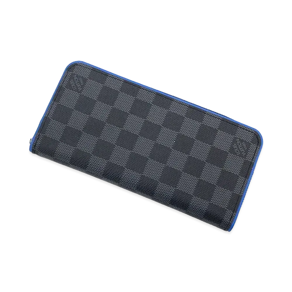 Louis Vuitton Damier Graphite Zippy Wallet Vertical "Blue"