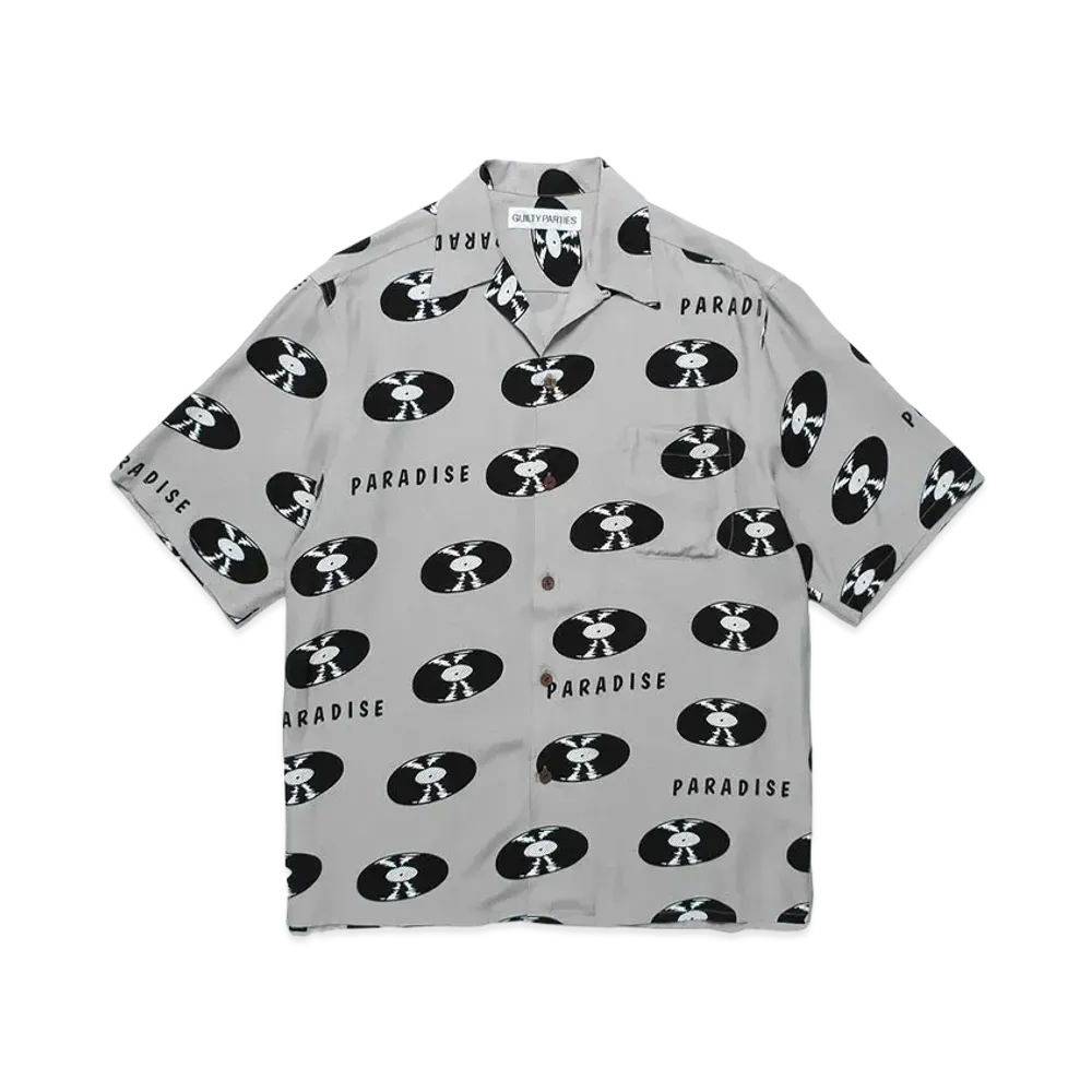 WACKO MARIA Records Hawaiian Shirt "Gray"
