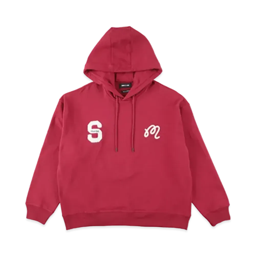 WIND AND SEA x Malbon Golf Hoodie "Burgundy"