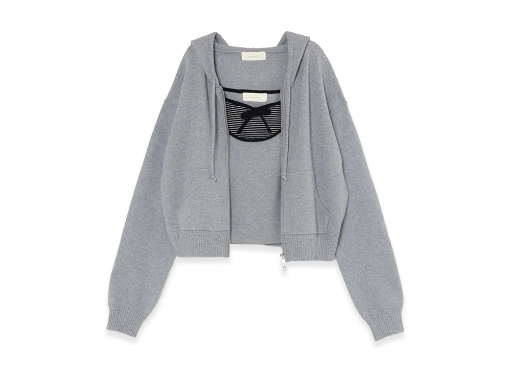 ANDMARY Women's Jenny Hoodie Set Tops "Gray"