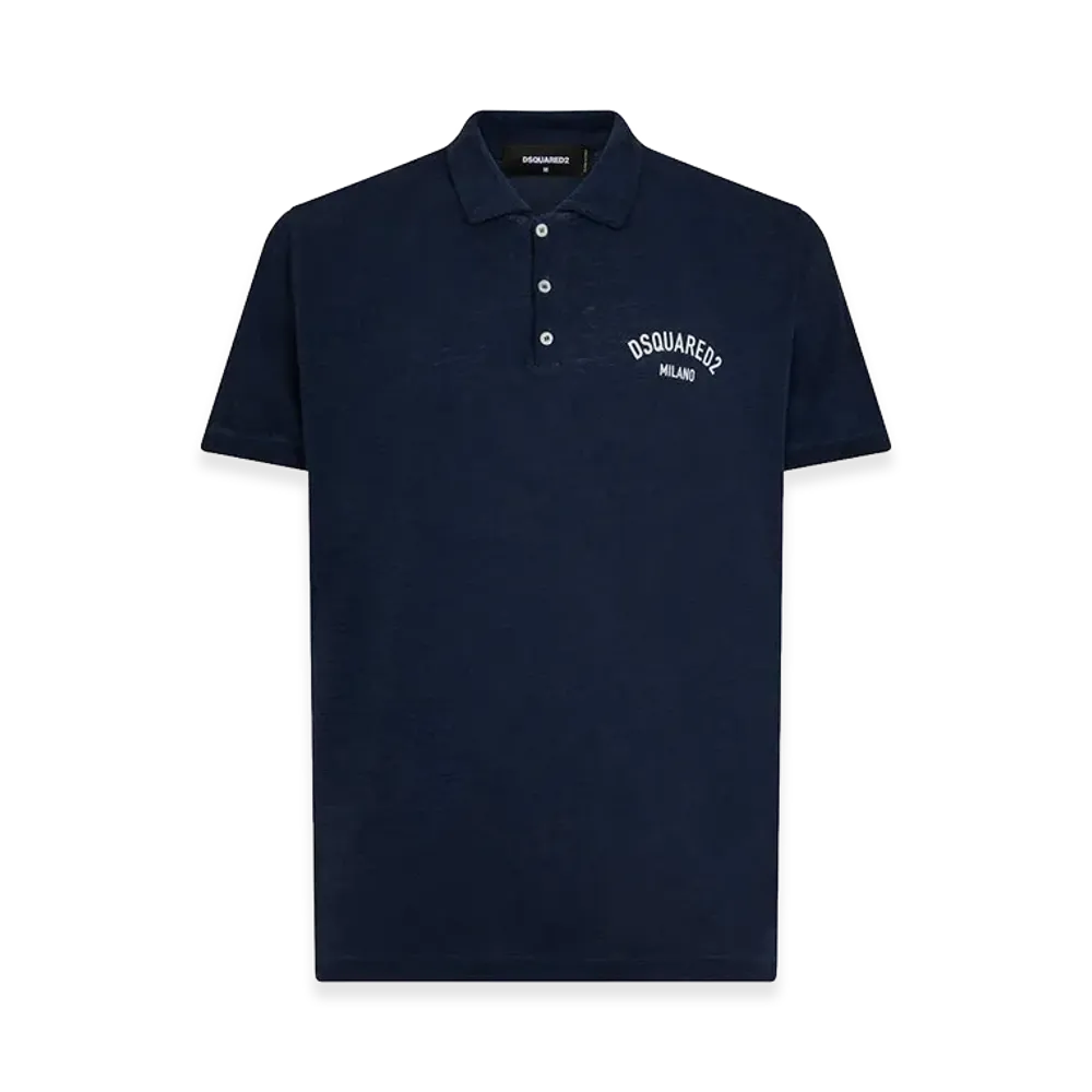 DSQUARED2 Milano Tennis Fit Polo Shirt "Navy"