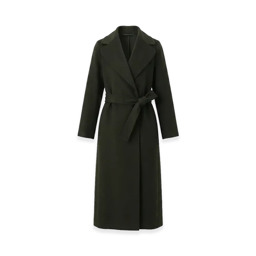 S Max Mara Women's Poldo Double-Faced Coat "Dark Green"