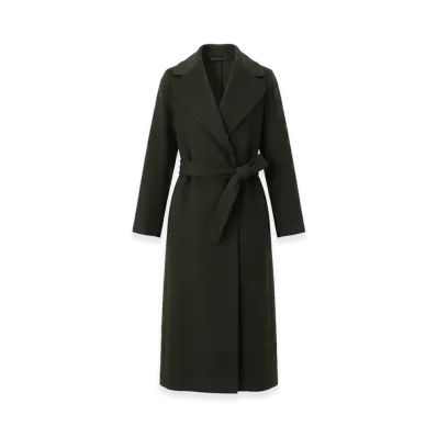 S Max Mara Women's Poldo Double-Faced Coat "Dark Green"